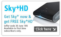 Get Sky+ now & get FREE Sky+HD. Available to first time subscribers only.