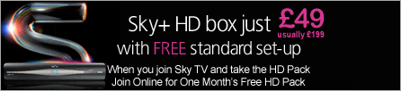 Sky Plus HD Box for half price banner